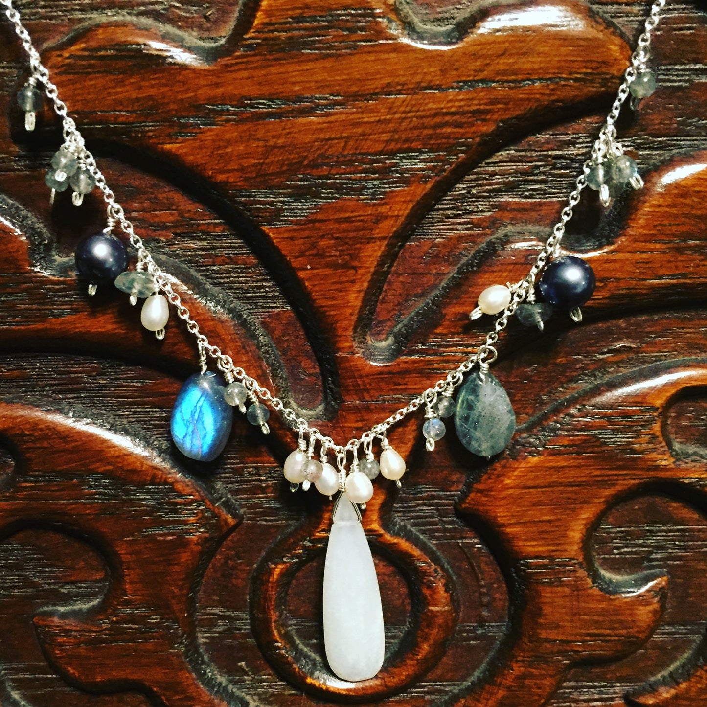 Sterling + Celestial Fringe Necklace