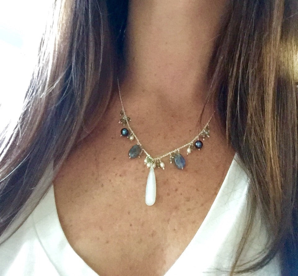 Sterling + Celestial Fringe Necklace