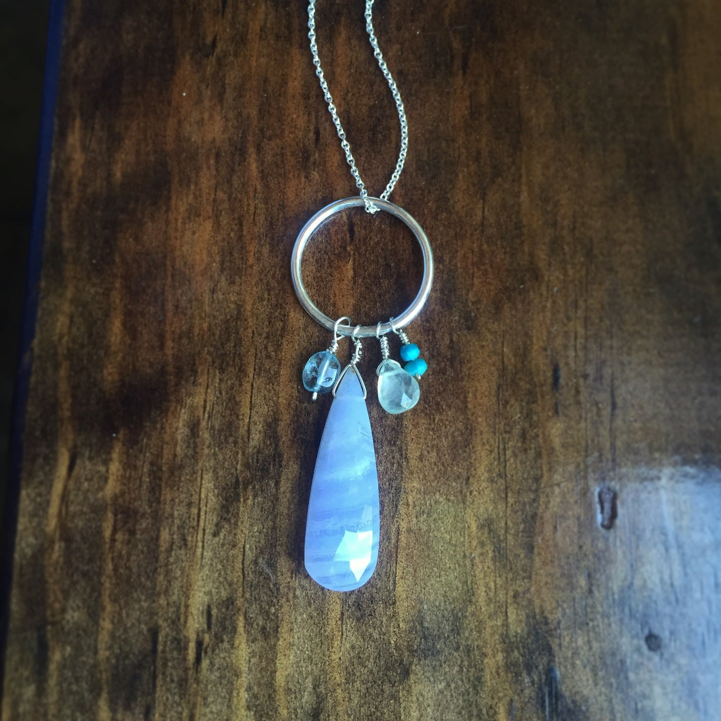 Sterling + Gemstone Circlet Necklace